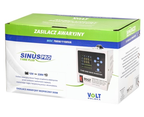 ZESTAW ZASILANIA AWARYJNEGO SINUS PRO 1100E PLUS (700/1100W) + LiFePO4 12,8V 100Ah(150A) ZESTAW ZASILANIA AWARYJNEGO SINUS PRO 1100E PLUS (700/1100W) + LiFePO4 12,8V 100Ah(150A)