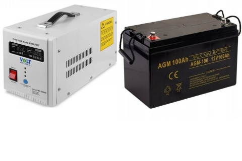 Zasilacz Sinus Pro 1000E + Akumulator 100Ah Zestaw Awaryjny UPS Zasilacz Sinus Pro 1000E + Akumulator 100Ah Zestaw Awaryjny UPS