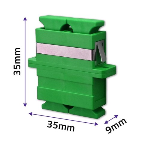 Qoltec Adapter światłowodowy SC/APC | Duplex | Singlemode