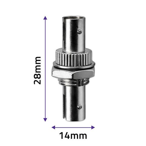 Qoltec Adapter światłowodowy ST/UPC | Simplex | Multimode