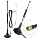 Qoltec Antena 4G LTE z podstawą magnetyczną| 5dBi | dookólna | wewnętrzna | 600-2700 MHz | SMA | 3m