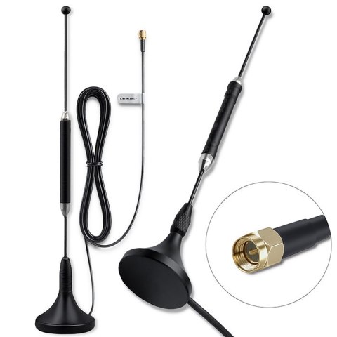 Qoltec Antena 4G LTE z podstawą magnetyczną| 5dBi | dookólna | wewnętrzna | 600-2700 MHz | SMA | 3m
