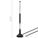 Qoltec Antena 4G LTE z podstawą magnetyczną| 5dBi | dookólna | wewnętrzna | 600-2700 MHz | SMA | 3m
