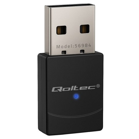 Qoltec Bezprzewodowy Ultra szybki mini adapter WiFi 6 | Standard AX | Bluetooth 5.4 | USB | 900Mbps