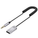 Qoltec Bezprzewodowy adapter odbiornik dźwięku Audio HiFi Home&Car| Bluetooth 6.0 | 2 x RCA | 1 x AUX 3.5mm| USB | Mikrofon