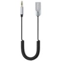 Qoltec Bezprzewodowy adapter odbiornik dźwięku Audio HiFi Home&Car| Bluetooth 6.0 | 2 x RCA | 1 x AUX 3.5mm| USB | Mikrofon