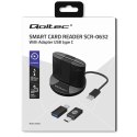 Qoltec Inteligentny czytnik chipowych kart ID SCR-0632 | USB typu C