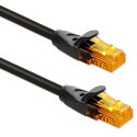 Qoltec Kabel Patchcord UTP | CAT6 | 2 x RJ-45 | High speed 1Gb/s | Pozłacane styki | 15m | czarny