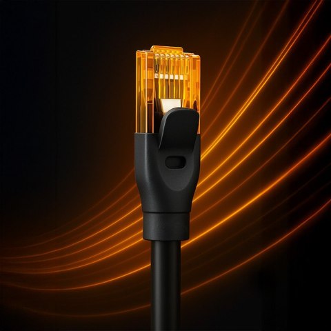 Qoltec Kabel Patchcord UTP | CAT6 | 2 x RJ-45 | High speed 1Gb/s | Pozłacane styki | 25m | czarny