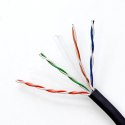 Qoltec Kabel Patchcord sieciowy skrętka UTP | CAT6 | High speed 1Gb/s | LAN | 100m | czarny
