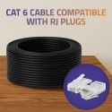 Qoltec Kabel Patchcord sieciowy skrętka UTP | CAT6 | High speed 1Gb/s | LAN | 100m | czarny