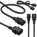 Qoltec Kabel zasilający do UPS | C13/C14 | 1.8m