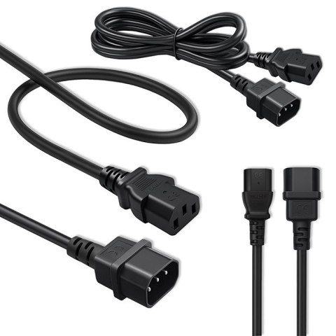 Qoltec Kabel zasilający do UPS | C13/C14 | 3m