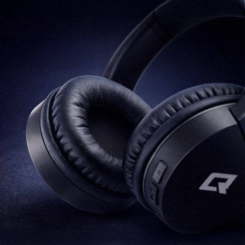 Qoltec Słuchawki bezprzewodowe nauszne z mikrofonem | BT | Super Bass | Czarne