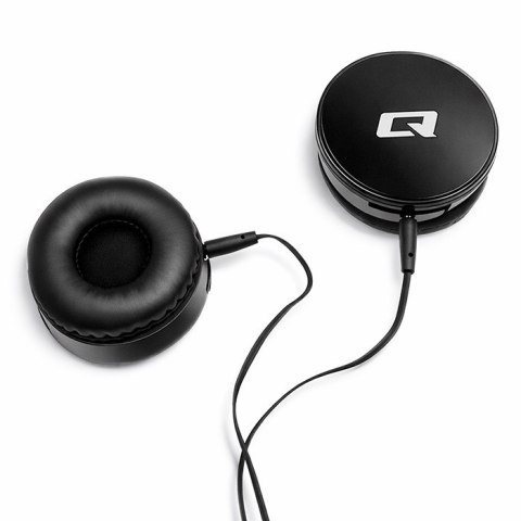 Qoltec Słuchawki nauszne z mikrofonem | Czarne