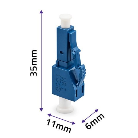 Qoltec Tłumik światłowodowy LC/UPC (F) - LC/UPC (M) | Singlemode | 15dB