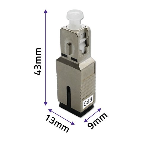 Qoltec Tłumik światłowodowy SC/UPC (F) - SC/UPC (M) | Singlemode | 5dB