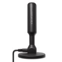 Qoltec Wewnętrzna Antena TV DVB-T2 ze wzmacniaczem sygnału i magnetyczną podstawą | 4K | 28dBi | 5m