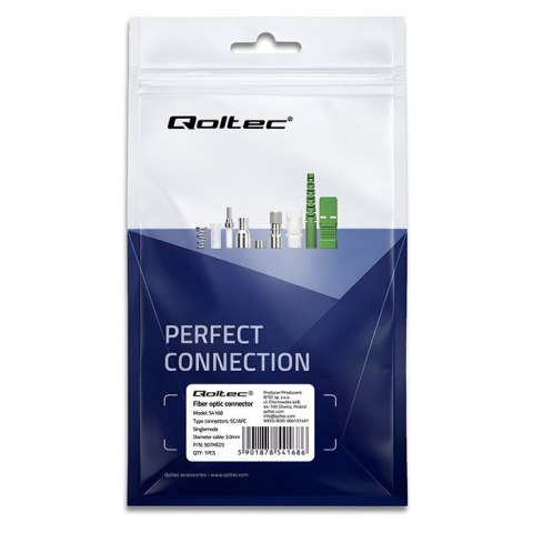 Qoltec Złącza światłowodowe SC/APC | Singlemode | 3.0mm