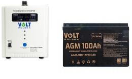 Sinus Pro 1500E + Akumulator 100Ah Zestaw awaryjny