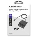 Qoltec Inteligentny czytnik chipowych kart ID SCR-0636 | USB typu C