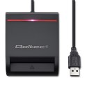 Qoltec Inteligentny czytnik chipowych kart ID |USB 2.0|Plug&Play