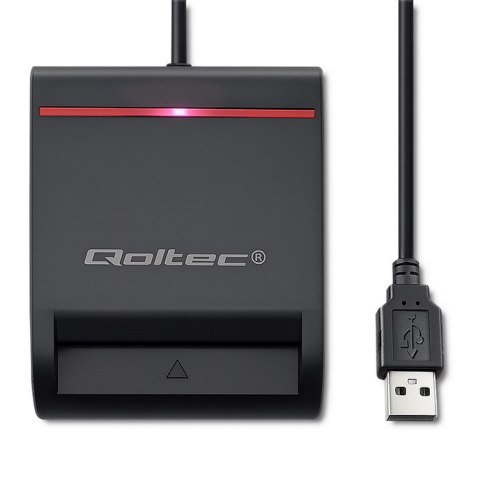 Qoltec Inteligentny czytnik chipowych kart ID |USB 2.0|Plug&Play