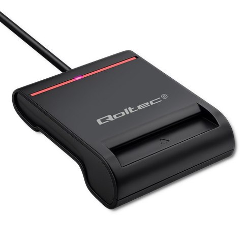 Qoltec Inteligentny czytnik chipowych kart ID |USB 2.0|Plug&Play