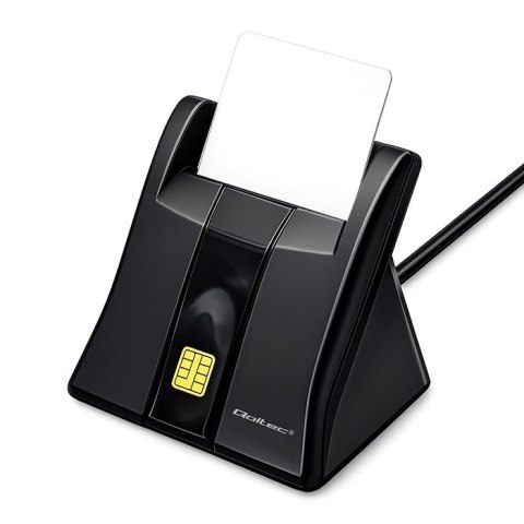Qoltec Inteligentny czytnik chipowych kart ID |USB 2.0|Plug&Play