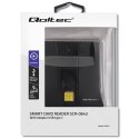 Qoltec Inteligentny czytnik chipowych kart ID |USB 2.0|Plug&Play