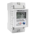 Qoltec Jednofazowy elektroniczny licznik zużycia energii na szynę DIN | RESET | licznik okresowy i stały | 230V | 60A | LCD | LE