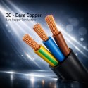 Qoltec Kabel zasilający SCHUKO | IEC C13 | CEE 7/7 | 3x0.5mm² | Czysta miedź Cu | 1.8m