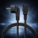 Qoltec Kabel zasilający SCHUKO | IEC C13 | CEE 7/7 | 3x0.5mm² | Czysta miedź Cu | 1.8m