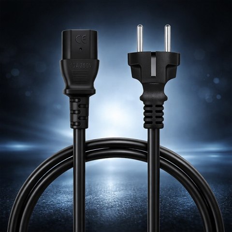 Qoltec Kabel zasilający SCHUKO | IEC C13 | CEE 7/7 | 3x1.00mm² | Czysta miedź Cu | 1.5m