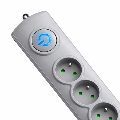 Qoltec Listwa antyprzepięciowa | 5 gniazd | 3m