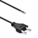 Qoltec Przewód zasilający CEE 7/16 (C) | 2x0.50 mm² | miedź Cu | odizolowany lutowany | 1.8m