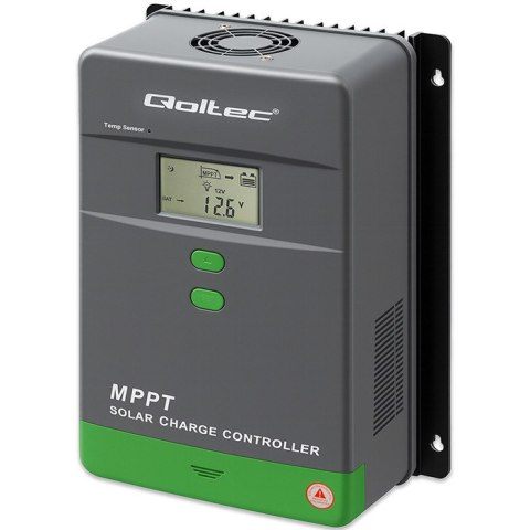 Qoltec Solarny regulator ładowania MPPT z czujnikiem temperatury 80A |12V / 24V / 36V / 48V | LCD | Bluetooth | APP | GEL | LiFe