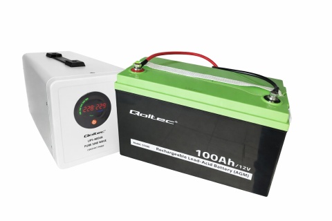 Zasilacz awaryjny Pure Sine Wave UPS | 800VA | 560W | Stała faza + Akumulator 100Ah