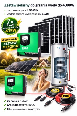 Zestaw solarny do grzania wody Green Boost 4000/3045W 7xPanel 435W