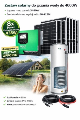 Zestaw solarny do grzania wody Green Boost 4000/3480W 8xPanel 435W