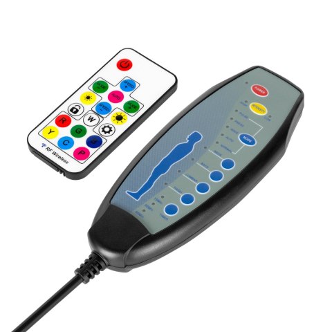 Fotel gamingowy Kruger&Matz GX-150 Czarny LED 7-punktowy masaż