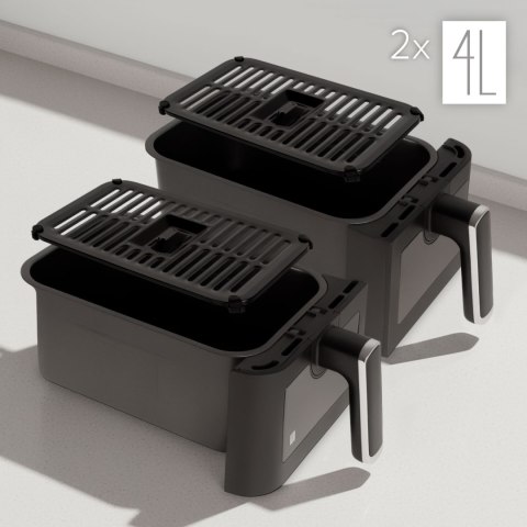 Frytkownica beztłuszczowa TEESA AIR FRYER DUAL POT XXL 8L 2700W
