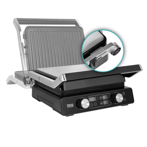 Grill elektryczny TEESA , panini grill , opiekacz, 3 pozycje , wyjmowane wkłady, 2000W