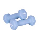 Hantelki żeliwne neoprenowe HEX 2x1kg, REBEL ACTIVE
