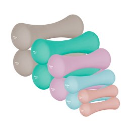Hantelki żeliwne neoprenowe zestaw 21kg (2x0.5kg+2x1kg+2x2kg+2x3kg+2x4kg), REBEL ACTIVE