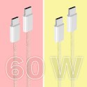 Kabel USB typu C - USB typu C 60 W 1,5 m różowy Kruger&Matz Basic