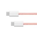 Kabel USB typu C - USB typu C 60 W 1 m różowy Kruger&Matz Basic