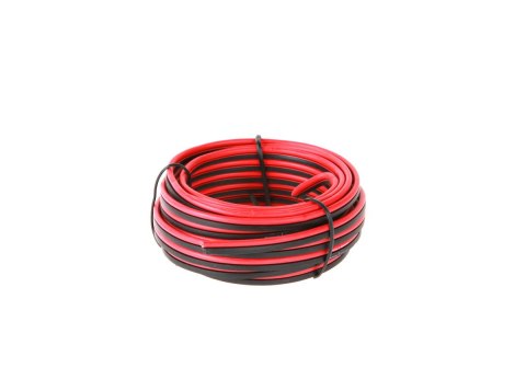 Kabel głośnikowy CCA 1mm 10M czer.-czarn.