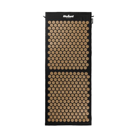 Mata zdrowotna ECO z kolcami do akupresury z poduszką, 110x42cm, XL, złote kolce, Rebel Active
