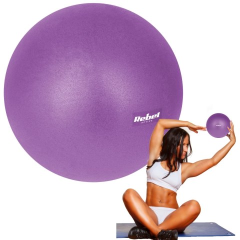 Mini piłka gimnastyczna do pilates rehabilitacyjna 25cm, kolor fioletowy, REBEL ACTIVE